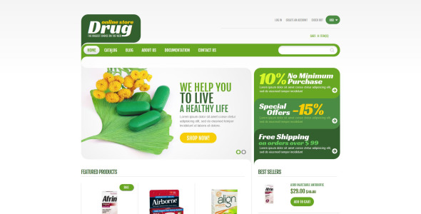 аптека shopify тема