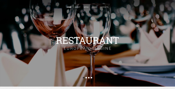 адаптивный шаблон сайта европейского ресторана