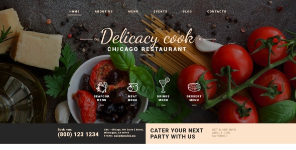 модный ресторан joomla шаблон