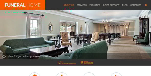адаптивный шаблон сайта похоронных услуг