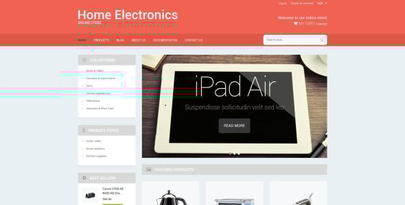 тема home office tech gear shopify