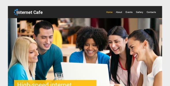 интернет кафе отзывчивая тема wordpress