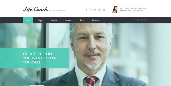 адаптивный шаблон сайта life coach