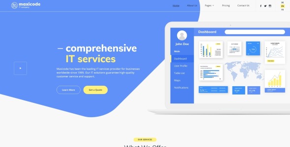 it компания многостраничный креативный html шаблон сайта