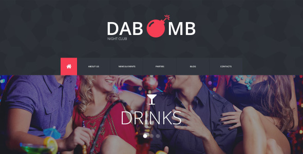 адаптивный шаблон сайта ночного клуба