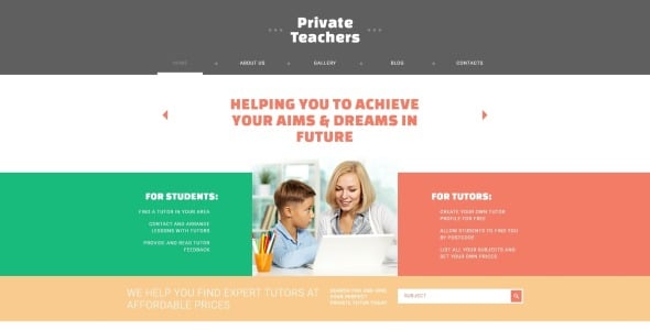 шаблон joomla для частных учителей