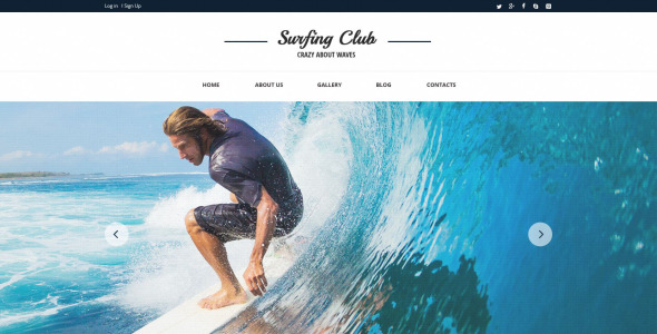 серфинг адаптивный шаблон сайта