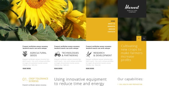 сельское хозяйство компания wordpress тема