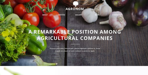 адаптивный шаблон сайта для сельского хозяйства