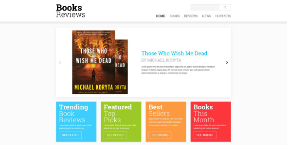 отзывчивый шаблон сайта для отзывов о книгах