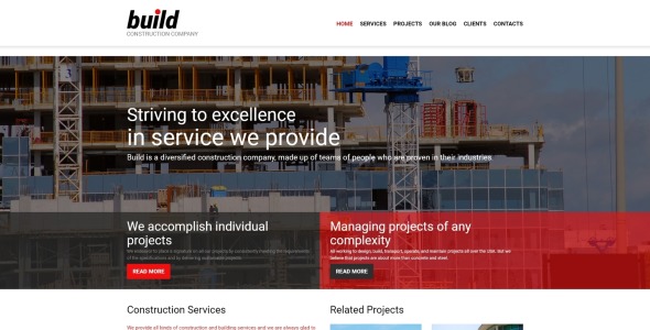 строительная компания многостраничный современный шаблон joomla