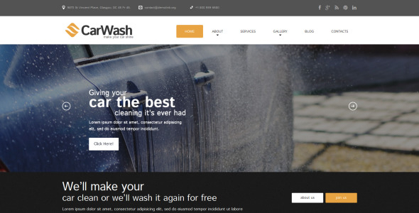 автомойка отзывчивая тема wordpress