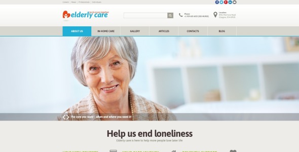 шаблон joomla для ухода за пожилыми людьми