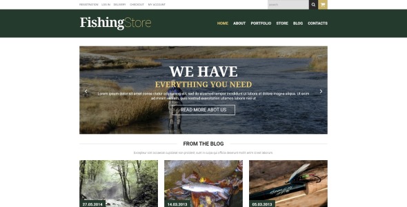 рыбалка отзывчивая тема woocommerce