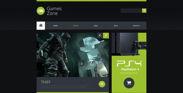 адаптивный шаблон сайта игрового портала