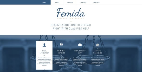 отзывчивый шаблон сайта юридической фирмы