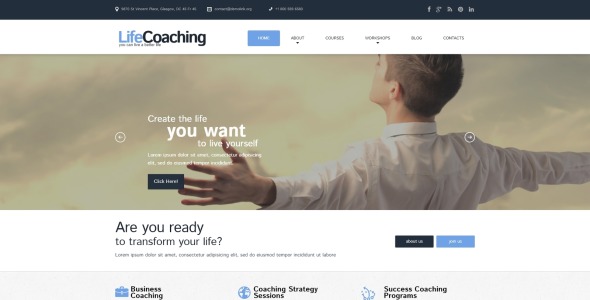 life coach отзывчивая тема wordpress