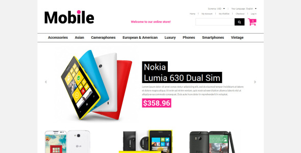 мобильные вещи тема magento