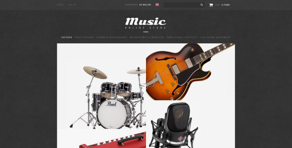 музыкальный магазин zencart шаблон