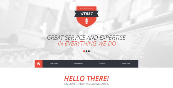 адаптивный шаблон сайта студии звукозаписи