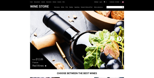 изысканный винный шаблон zencart