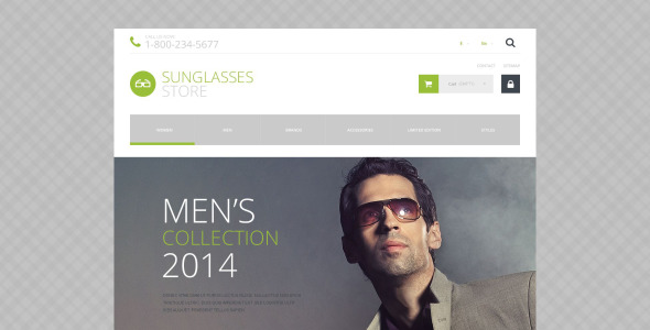 солнцезащитные очки магазин prestashop тема