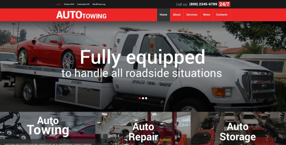 буксировочная компания wordpress тема
