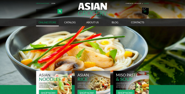 азиатский продуктовый магазин virtuemart шаблон