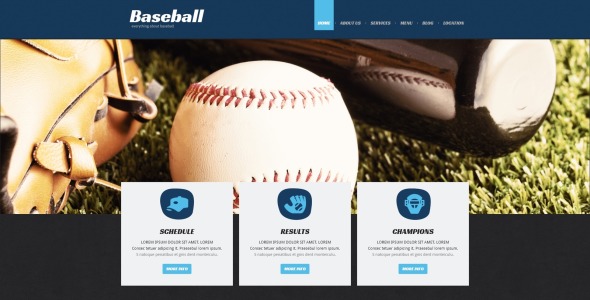 бейсбол отзывчивый шаблон joomla