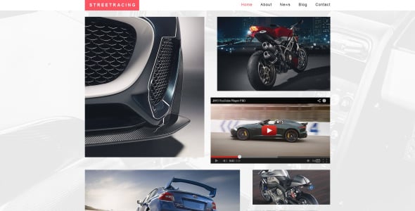 отзывчивый шаблон сайта car racing