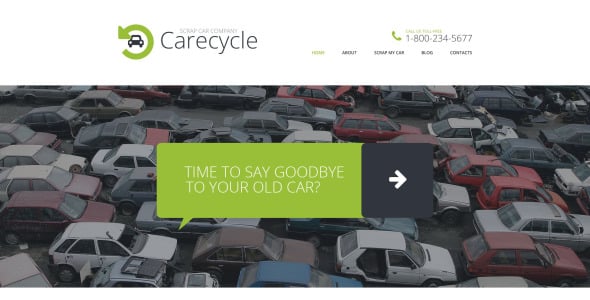 отзывчивый шаблон сайта car scrap yard