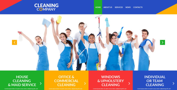 клининговые услуги wordpress тема