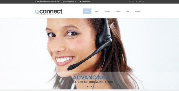 коммуникационный адаптивный шаблон joomla