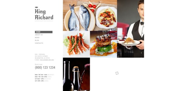 шаблон европейской еды joomla