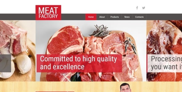 шаблон здоровой мясной фабрики joomla