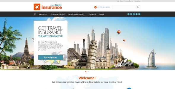 адаптивный шаблон страхового сайта