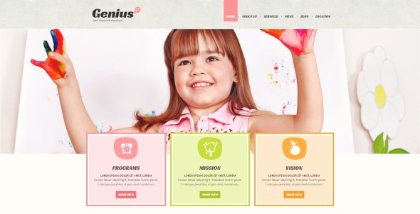 детский центр отзывчивый шаблон joomla