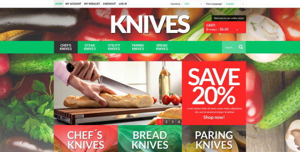 ножи интернет-магазина magento theme