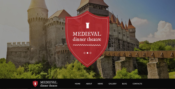 средневековый ужин театр wordpress тема