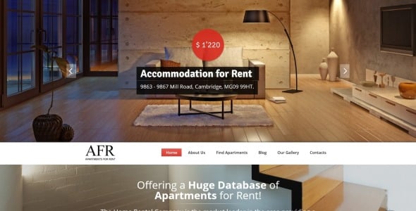 аренда квартир шаблон joomla