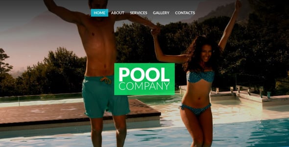 адаптивный шаблон сайта для плавательного бассейна