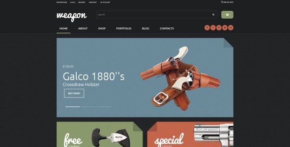 тема оружейного магазина woocommerce