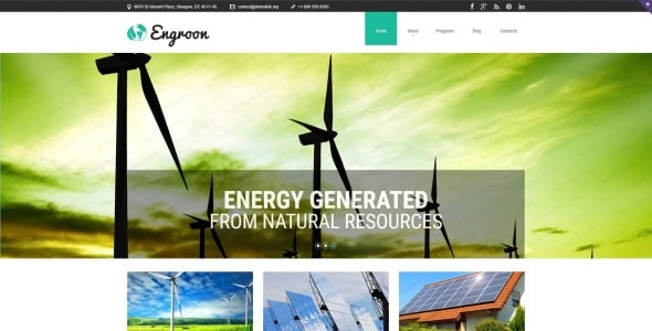 ветроэнергетика отзывчивый шаблон веб-сайта