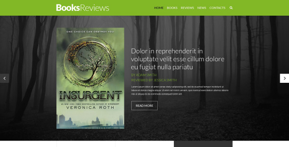 отзывы о книге отзывчивый шаблон сайта