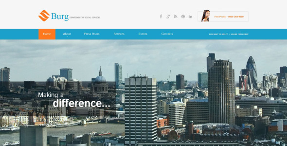бизнес и услуги отзывчивая тема wordpress