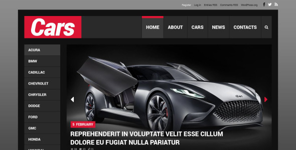 автомобильная адаптивная тема wordpress