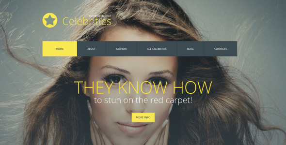 сайт знаменитостей отзывчивая тема wordpress