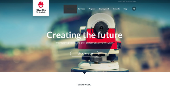 адаптивный шаблон сайта для гражданского строительства