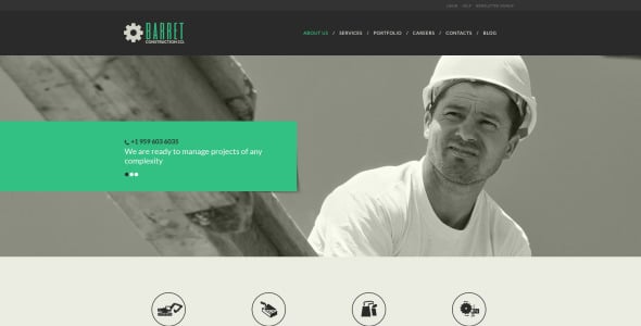 строительная компания wordpress тема