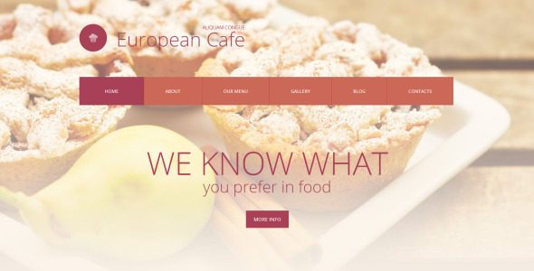 европейский ресторан отзывчивая тема wordpress
